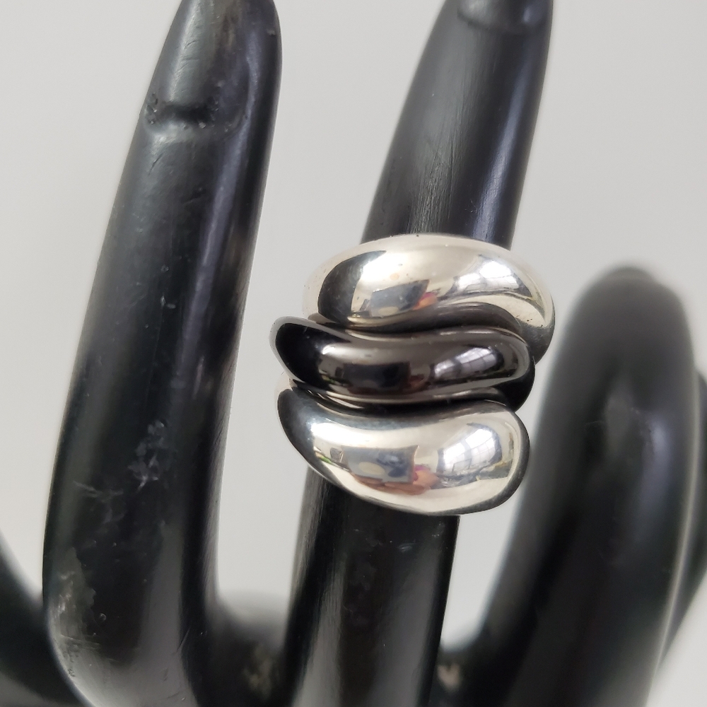 Triple Delight Sterling Silver 925 Black Silver Trio Ring